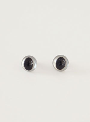 [Doll accessories] Gray cat eye screw eye (10mm, 12mm)