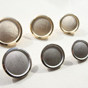 [metal button] Concave hatched metal button (18mm, 21mm, 25mm)