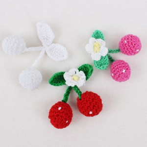 [Applique/brooch] Handmade Piece Cherry Applique (1Piece)