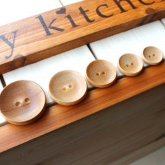 [Wooden Button] Basic Wooden Button (15mm, 18mm, 25mm)