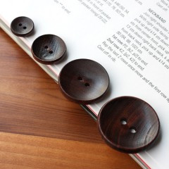 [Wooden Button] Concave Chestnut Wooden Button (20mm, 23mm)