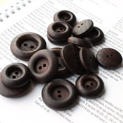 [Wooden Button] Brown Biscuits Wooden Button (25mm, 35mm)