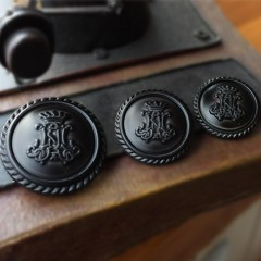 [Basic button] Black chess king button (13mm)