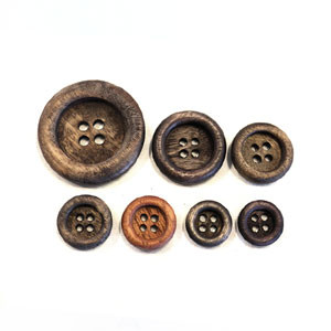[Wooden Button] Natural Wood Grain Button (15mm/18mm/25mm/36mm)