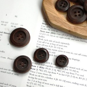 [Wooden Button] Natural Chestnut Button (24mm)