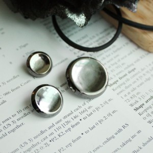 [Metal button] Thick concave button (15mm, 18mm, 25mm)