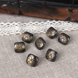 [Metal Button] Butterfly Cinnamon Candy (9mm)