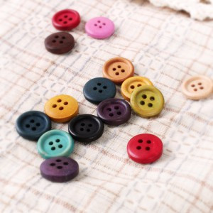 [Wooden Button] Color Natural Wooden Button (15mm)