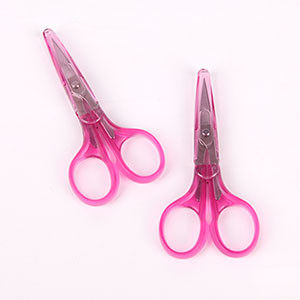 [Pin holder/tape measure/scissors/pink] transparent cap scissors