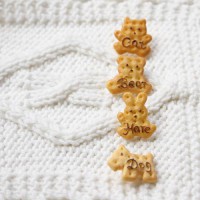 [Character Button] Letter biscuit button (20mm)