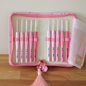 [Tulip] Pink Etimo rose Race Set (Full set of wool + crochet hook for race) (TEL-001)