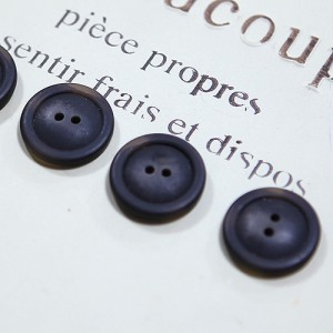 [Horn Button] Convex Border 2-prong Button (22mm)