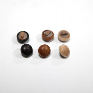 [Wooden button] Natural half bean button (11mm)
