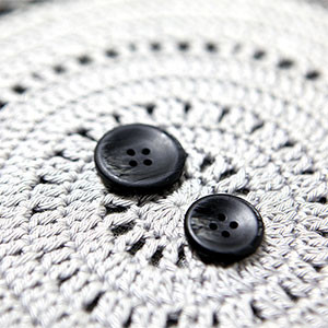 [Horn Button] Concave Black two tone button (15mm/18mm/20mm/25mm)