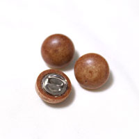 [wooden button] red brown block button (12mm)
