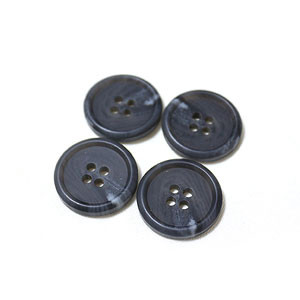 [Horn Button] Tree Ring Stain Gray Button (20mm)