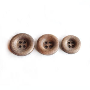[Wooden button] Round border wooden button (18mm, 21mm)