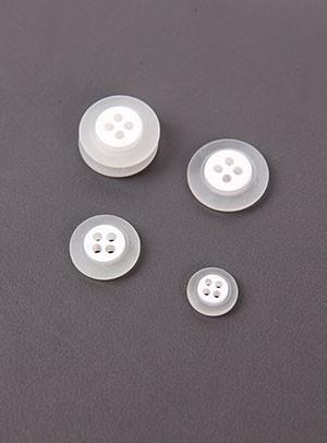 [Basic button] 4-hole button with opaque border (13mm, 18mm, 21mm)