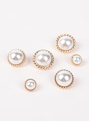 [Pearl Button] Toby Button (11mm, 15mm, 18mm, 21mm)