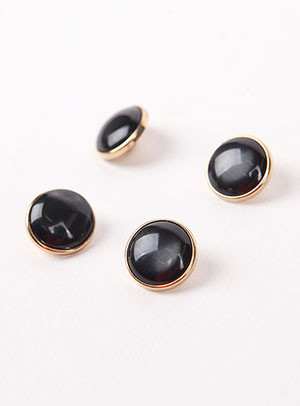 [Jewel Button] Black Moonstone Button (18mm)