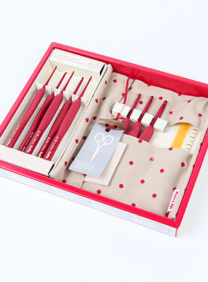 [Tulip] Etimo Red Crochet Needle Set (3 types) (TED-001e)