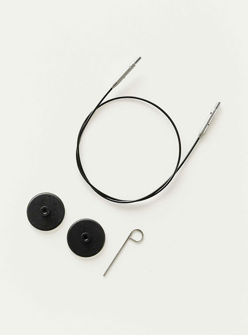 [KnitPro] Black stainless steel assembled needle cable