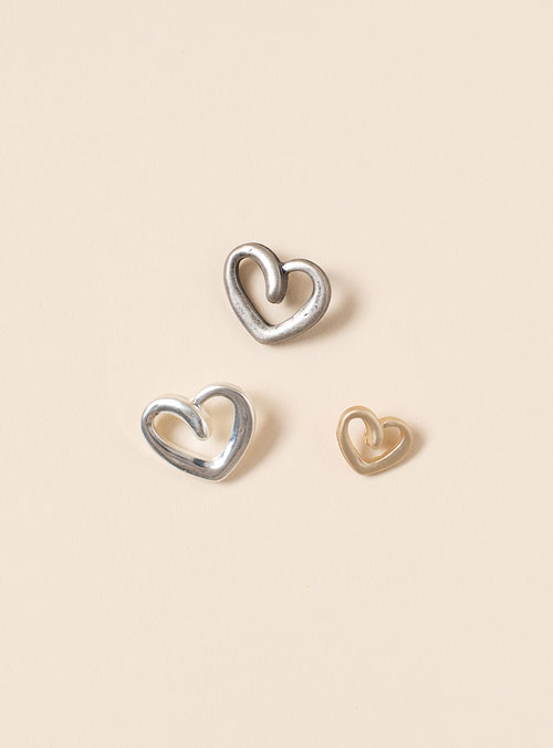 [Metal Button] Drawing Heart Button (15mm/21mm)