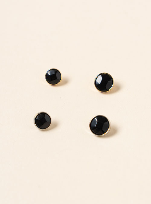 [Metal Button] Black Cutting Button (10mm/12mm)