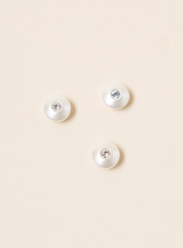 [Pearl Button] Pearl Cubic Button (12mm)