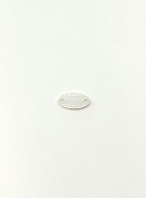 [Tags/Labels/Wappen] Plastic Oval Mother-of-Pearl Labels