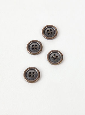 [Metal Button] Metal Round Frame Button (15mm)