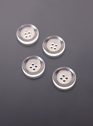[Basic Button] Transparent Border 4 Hole Button (18mm)