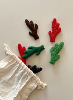 [Applique/Brooch] Christmas Rudolph Horn (2Piece/set)