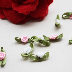[Flower Stamen/Beads/Raw Stone] Rose Flower Decoration (1Pack)