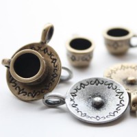 [Zipper/Zipper Hook/Charm]Coffee Cup (metal)