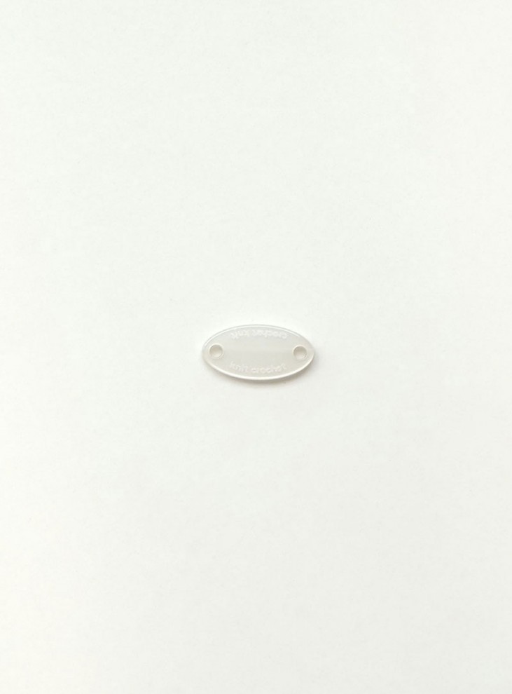 [Tags/Labels/Wappen] Plastic Oval Mother-of-Pearl Labels