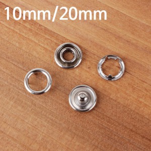 [Snap Button] Silver Clean Snap Button (10mm/20mm)