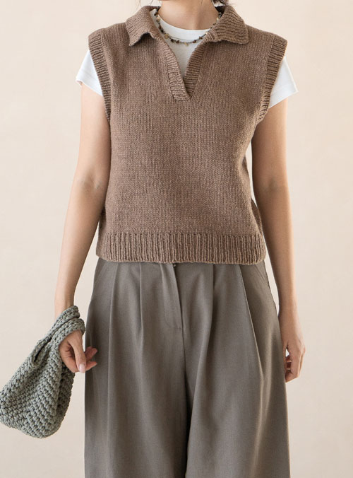 [DIY] Cream Cashmere Top Down Kara Vest
