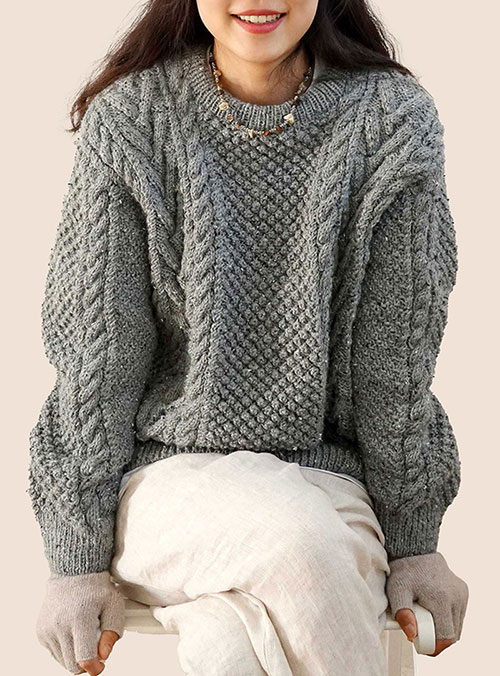 [DIY] Fashion Aran Blackberry Aran Sweater