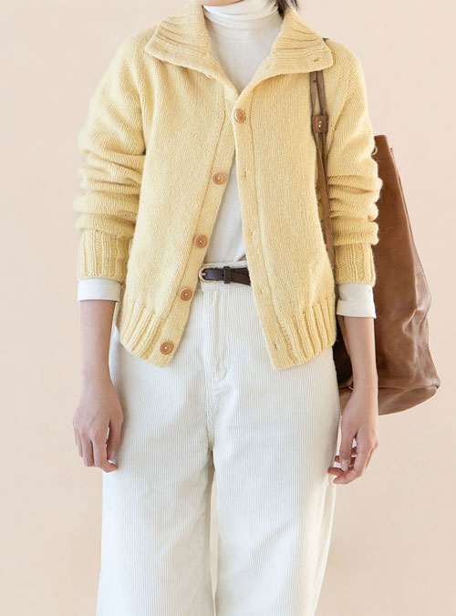[DIY] Pigment Wool Highneck Saddle Cardigan