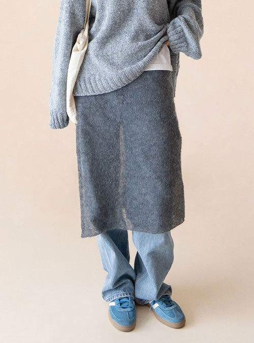 [DIY] Satin Alpaca Mohair Layered Skirt (Video)