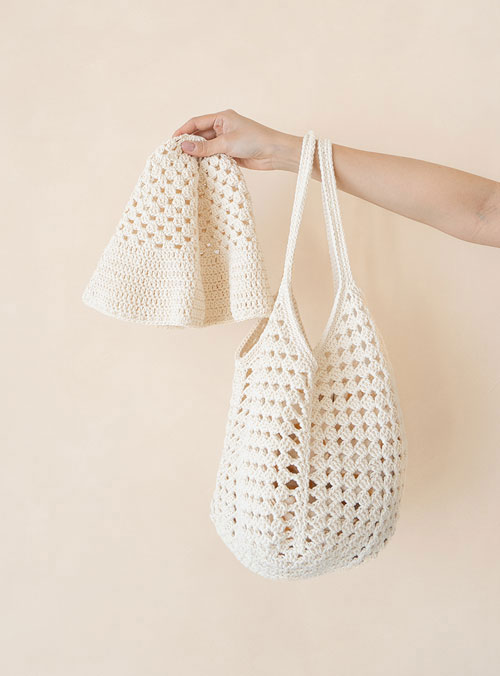 [DIY] Drawing Paper Mesh Net Bag & Bucket Hat Set (Video)