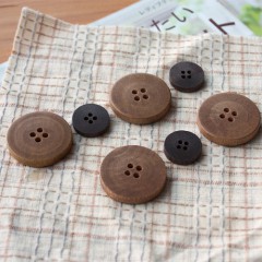 [Wooden Button] Fan Wooden Button (11mm, 13mm, 15mm, 18mm, 21mm)