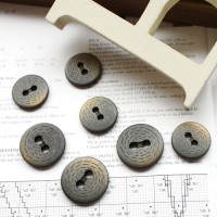 [Metal Button] Yellow two tone comb-shaped button (25mm, 30mm)