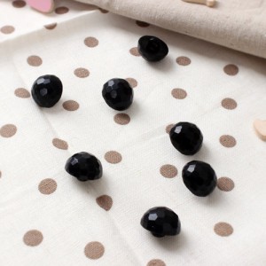 [Basic Button] Black Sleeping Bean Button (15mm)
