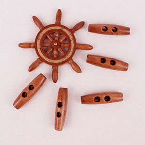 [Wooden Button] Square Tteokbokki Button (50mmx14mm)