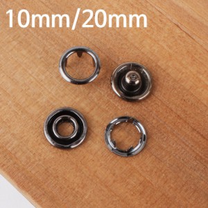[Snap Button] Black nickel plating neat snap button (10mm/20mm)