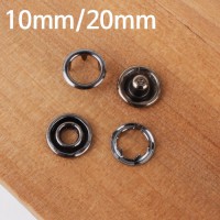 [Snap Button] Black nickel plating neat snap button (10mm/20mm)