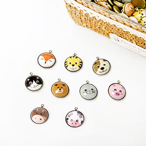 [Zipper/Zipper Hook/Charm] Animal Round Zipper Hook