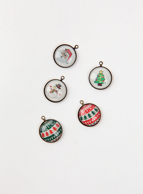 [Zipper/Zipper Hook/Charm] Christmas Round Zipper Hook